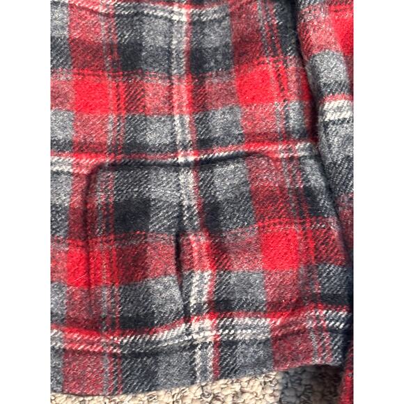 Vintage Ralph Lauren Wool Plaid Blazer Red Black Cropped Jacket 2 Heritage - Picture 4 of 9